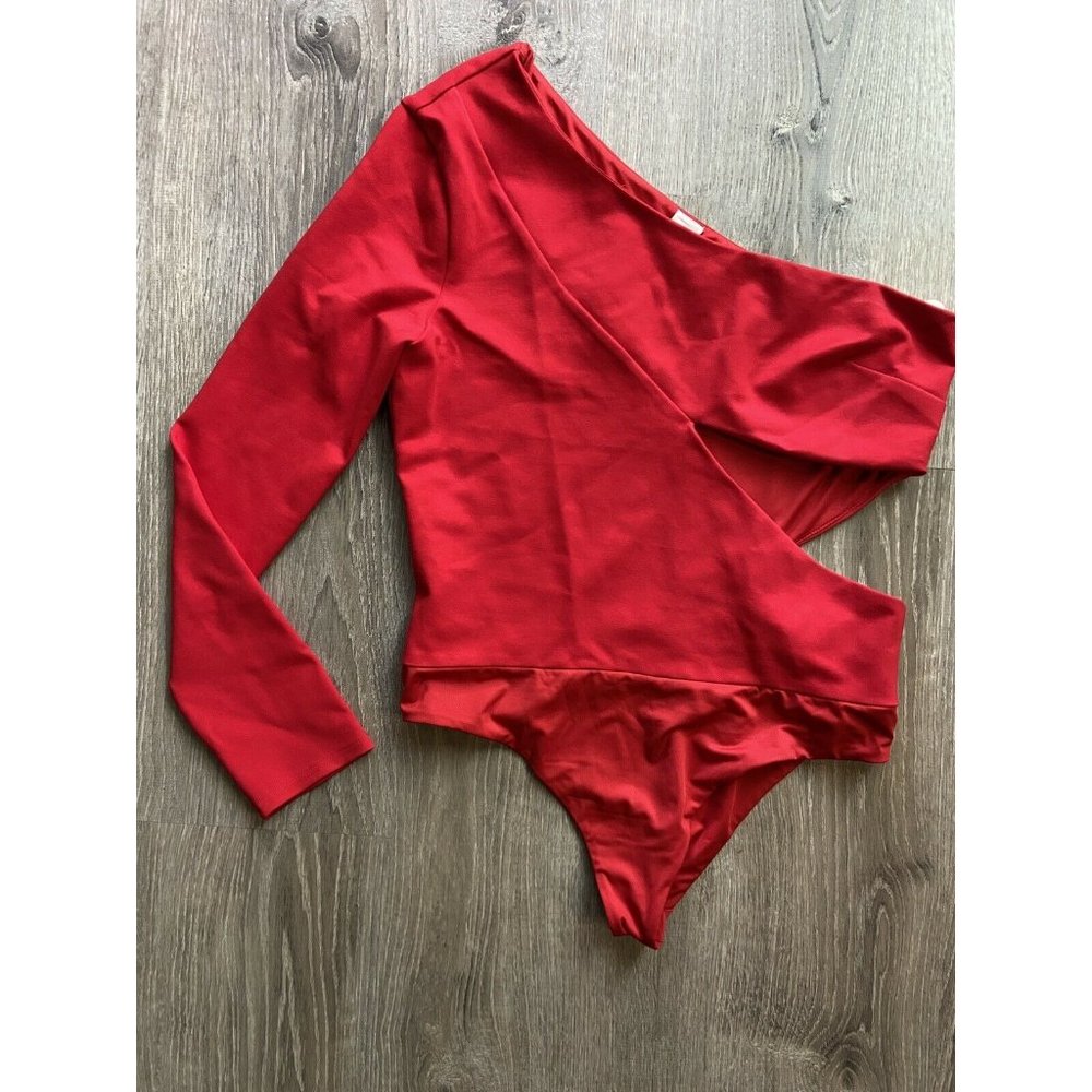 Ale by Alessandra red bodysuit one shoulder size L